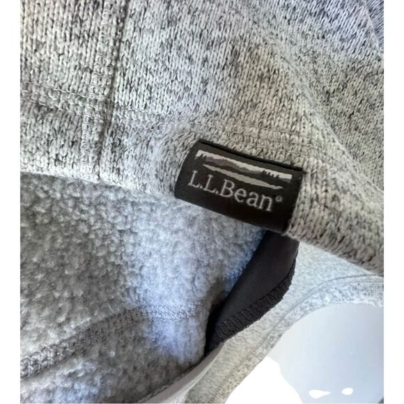 Women's L.L.Bean Sweater Fleece Coat grey casual rugged construction Size S. - Picture 7 of 12